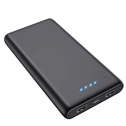 Product Cover Portable Charger Power Bank 25800mAh Huge Capacity External Battery Pack Dual Output Port with LED Status Indicator Power Bank for iPhone, Samsung Galaxy, Android Phone,Tablet & etc（Black）