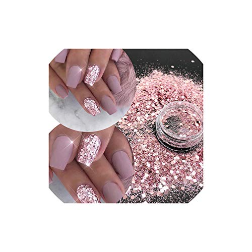 Product Cover Craft Rose Sequins Manicure Rose Gold Glitter For Nail Decoration