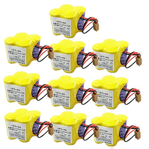 Product Cover 10-Pack BR-2/3AGCT4A 6V 4400mAh Replacement Battery for FANUC Controls A98L-0031-0025 CNC System
