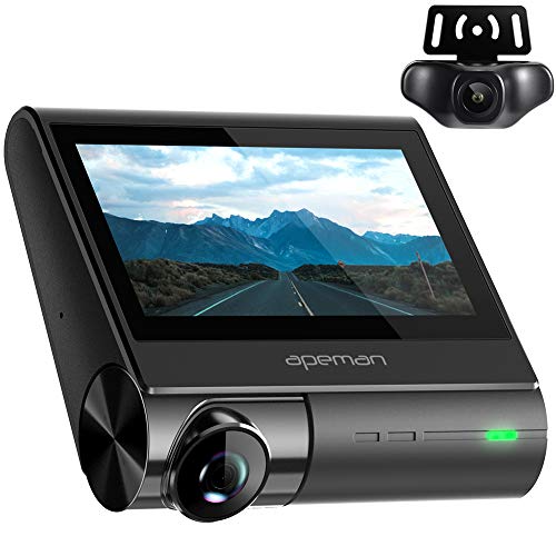 Product Cover APEMAN 4K Dash Cam with OLED Touch Screen, Built-in GPS, Wi-Fi, Front and Rear Dash Camera for Cars with Parking Mode, Super Night Vision