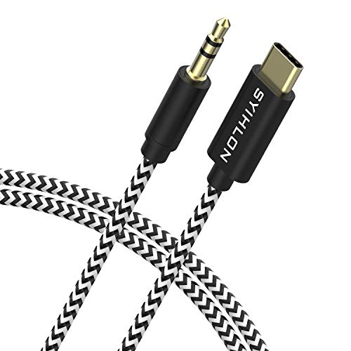 Product Cover USB C to 3.5mm Aux Cable, Braided Type C to 3.5mm Audio Cable Car Aux Cord for Google Pixel 3/3XL/2/2XL, iPad Pro 2018, OnePlus 6T/7/7 Pro, Galaxy Note 10/10+, Moto Z, HTC and More