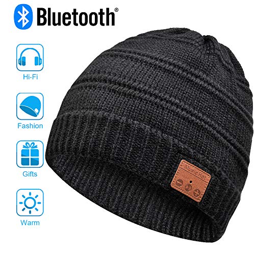 Product Cover Bluetooth Hat Beanie, Mens Gifts, Music Hat with Wireless Bluetooth V5.0 Winter Hat Built-in HD Stereo Speakers & Microphone with Rechargeable USB Mens Gift for Outdoor Sports