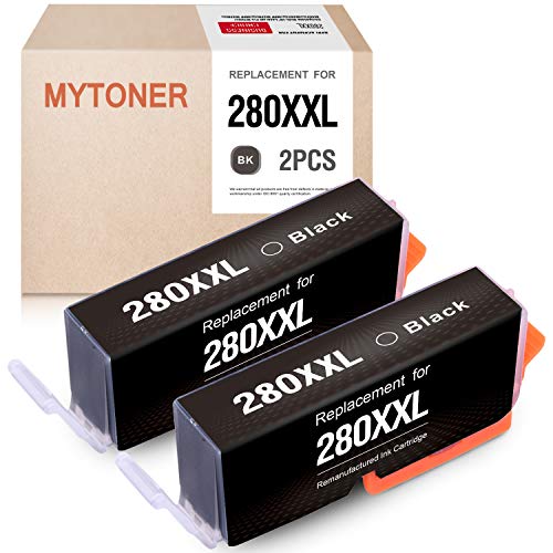Product Cover MYTONER Compatible Ink Cartridge Replacement for Canon PGI-280XXL 280 XXL Ink for PIXMA TR7520 TR8520 TS6120 TS6220 TS8120 TS8220 TS9120 TS9520 TS9521C Printer (Black, 2-Pack)