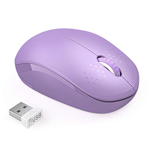 Product Cover seenda Wireless Mouse, 2.4G Noiseless Mouse with USB Receiver Portable Computer Mice Cordless Mouse for PC, Tablet, Laptop - Purple