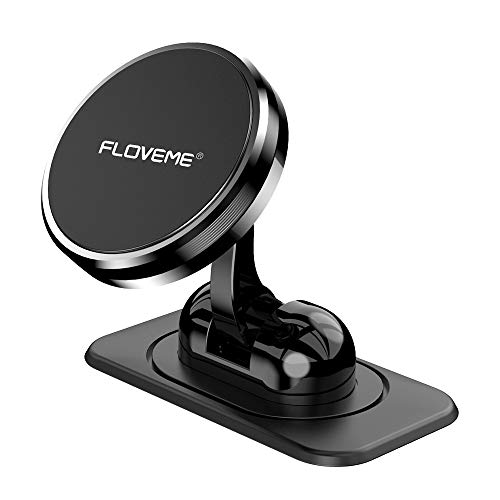 Product Cover Magnetic Phone Car Mount - FLOVEME 360° Rotate Magnetic Cell Phone Holder for Car Dashboard Hands Free Phone Magnet Car Mount for iPhone 11 Pro Xs Max X XR 8 7 6 Samsung Note 10 9 S11 S10 S9 S8 Plus