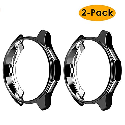 Product Cover 2 Pack Case for Samsung Gear S3/Galaxy Watch 46mm, Haojavo Soft TPU Plated Protective Bumper Shell Protector for Samsung Gear S3 Frontier/Classical & Galaxy Watch 46mm Smartwatch Bands Accessories