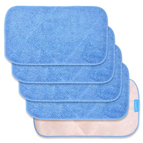 Product Cover KEEPOW Microfiber Mop Cloth Refills for MR. SIGA Professional Microfiber Mop, Double Side use, Wet & Dry Mopping, Pack of 5
