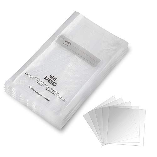 Product Cover Wevac Vacuum Sealer Bags 100 Quart 8x12 Inch for Food Saver, Seal a Meal, Weston. Commercial Grade, BPA Free, Heavy Duty, Puncture Prevention, Great for vac storage, Meal Prep or Sous Videion, Great for Meal Prep or Sous Vide