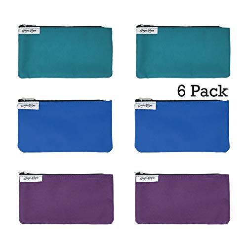 Product Cover Reusable Snack Bags: 6 Pack Snack Bag Set Lunch Baggies for Kids and Adults, Dishwasher Safe, Eco Friendly Fabric Snackbags, Kid Friendly, Washable Storage Food Bags With Zipper for Snacks