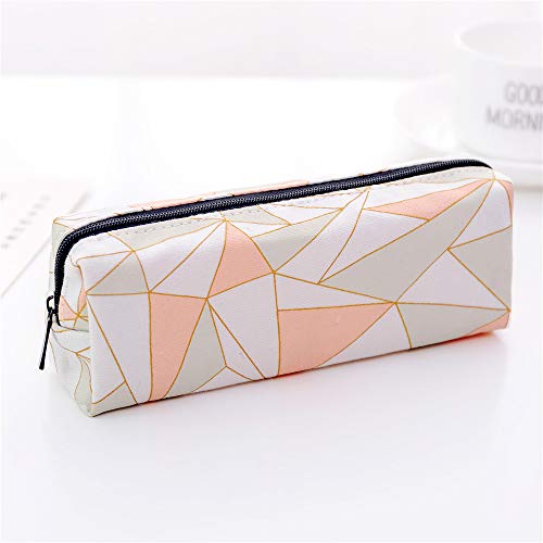 Product Cover 1KTon Simple Pencil Pen Case with Zipper Pouch Compartment Bag to Hold Office or Cosmetic Supply Accessories and Organized for Kid, Teen, Boy, Girl or Adult for Men, Women