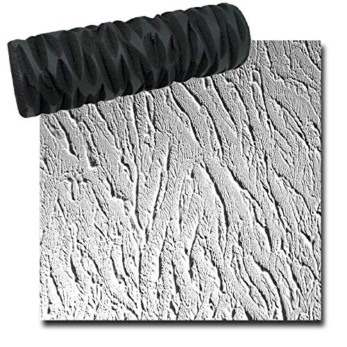 Product Cover Drywall Texture Pattern Roller for Decorative Paint Texturing (Tree Bark Pattern)