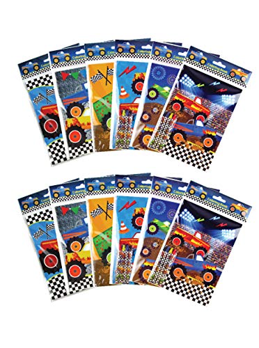 Product Cover Monster Truck Coloring Books with Crayons Party Favors, Set of 12