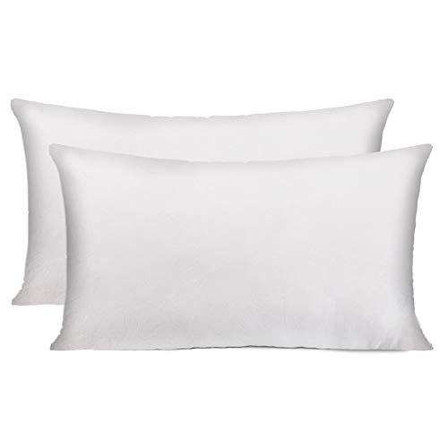 Product Cover HIPPIH 12 x 20 Inch Pillow Inserts(Set of 2), Decorative Throw Pillow Inserts, Hypoallergenic Rectangle Pillow Form Insert with Zips