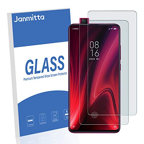 Product Cover Jamjtan Xiaomi 9T Screen Protector, Premium Quality Tempered Glass [Anti-Scratch] [Anti-Fingerprint] HD/ 2.5D / Bubble-Free Film for Xiaomi 9T [2 Pack]