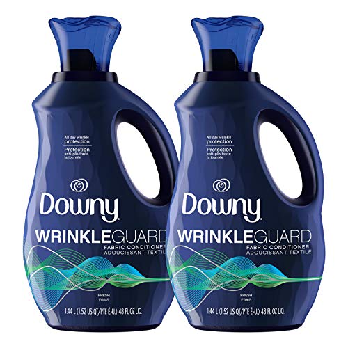 Product Cover Downy Wrinkleguard Liquid Fabric Conditioner (Fabric Softener), Fresh Scent, 48 Oz Bottles, 2 Pack, Wrinkle Guard Bottles
