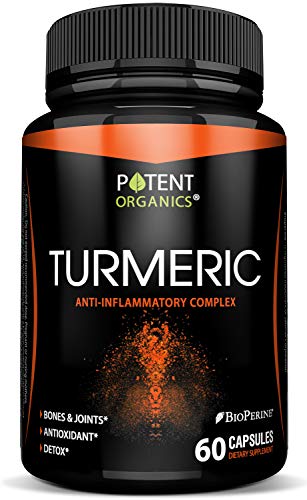 Product Cover Potent Turmeric Curcumin Capsules - BioPerine Black Pepper & 500mg 95% Standardized Curcuminoids - Efficient Joint Pain Relief & Anti-Inflammatory Complex - Natural Antioxidant