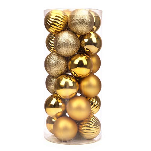 Product Cover iPEGTOP Shatterproof Christmas Ball Ornaments - 24ct 60mm/2.4