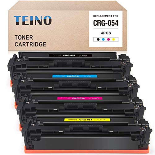 Product Cover TEINO Compatible Toner Cartridge for Canon 054 054H CRG-054 for Color imageCLASS MF644Cdw LBP622Cdw MF642Cdw MF640C (Black, Cyan, Magenta, Yellow, 4 Pack)