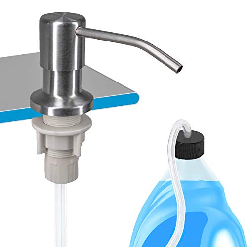 Product Cover Soap Dispenser for Kitchen Sink and Tube Kit(Brushed Nickel),47