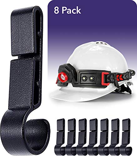 Product Cover Helmet Clips for Headlamp, Easily Mount Hard Hat Accessories, Headlamp Hook on Helmet, Hard hat, Safety Cap Strap - Flashlight Headlamp clips, for Construction Hard Hat (8 pack)