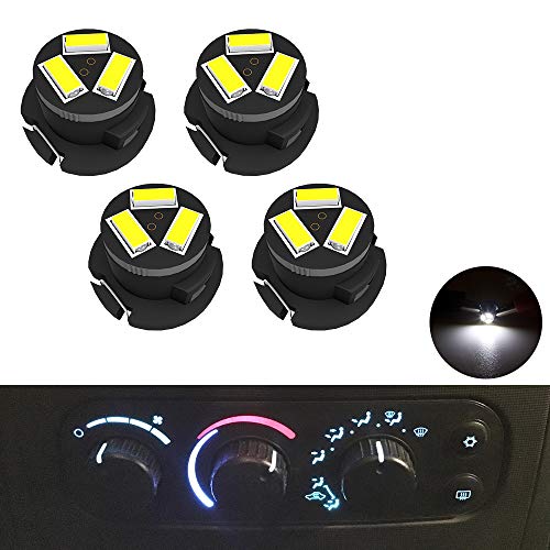 Product Cover SMD AC Climate Heater Control LED Light Bulbs Kit Replacement for Dodge Ram 1500 2500 3500 2003-2008 T5/T4.7 Neo Wedge HVAC White Lights