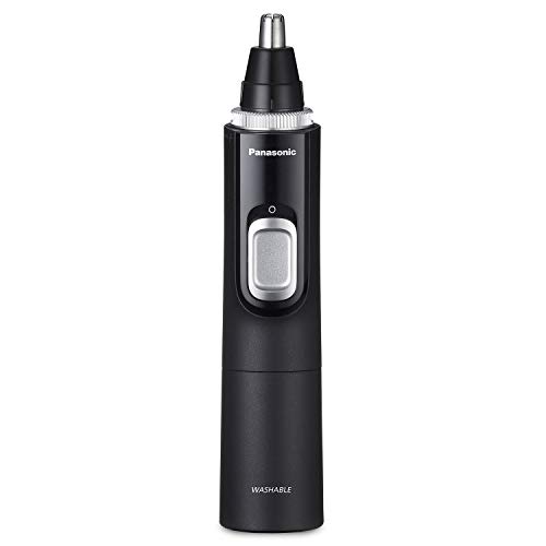 Product Cover Panasonic Men's Ear and Nose Hair Trimmer with Vacuum Cleaning System - Wet Dry Hypoallergenic High-Performance Dual Edge Blade - ER-GN70-K (Black)