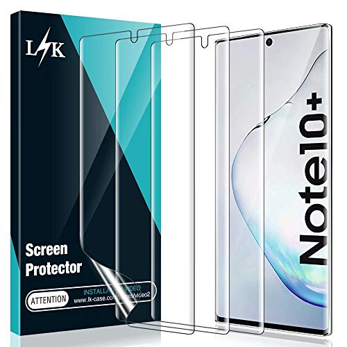 Product Cover [3 Pack] L K Screen Protector for Samsung Galaxy Note 10 Plus/Note 10+ / Note 10 Plus 5G, [Self Healing] [Full Coverage] [Case Friendly] HD Effect Flexible Film