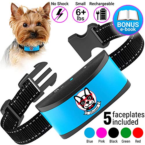 Product Cover Small Dog Bark Collar Rechargeable - Anti Barking Collar for Small Dogs - Smallest Most Humane Stop Barking Collar - Dog Training No Shock Bark Collar Waterproof - Safe Pet Bark Control Device