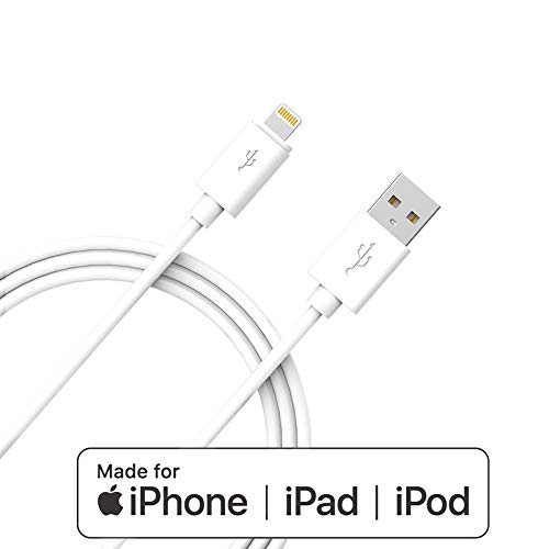 Product Cover Apple MFi Certified iPhone Charger Lightning 8Pin Cable - Advanced Collection, Compatible with iPhone Xs MAX XR X 8 8 Plus 7 7 Plus 6s 6s Plus 6 6 Plus and More（6FT White)
