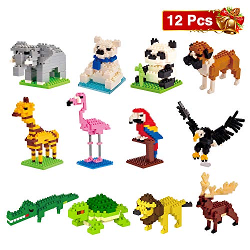 Product Cover Party Favors for Kids Mini Animals Building Blocks for Kids Prizes Goodie Bag Fillers Nanoblock Animals