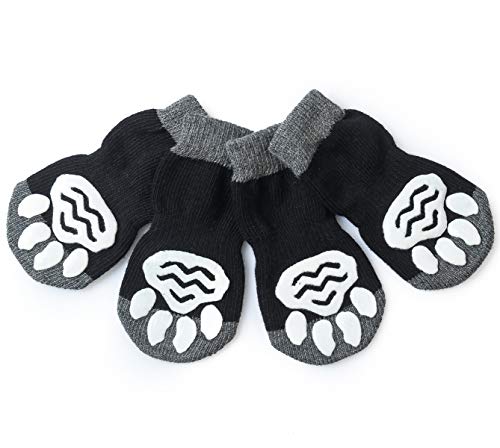 Product Cover Pet Heroic 8 Sizes Anti-Slip Dog Socks Cat Socks Dog Cat Paw Protector with Rubber Reinforcement, Traction Control for Indoor Wear, Fit Extra Small to Extra Large Dogs Cats