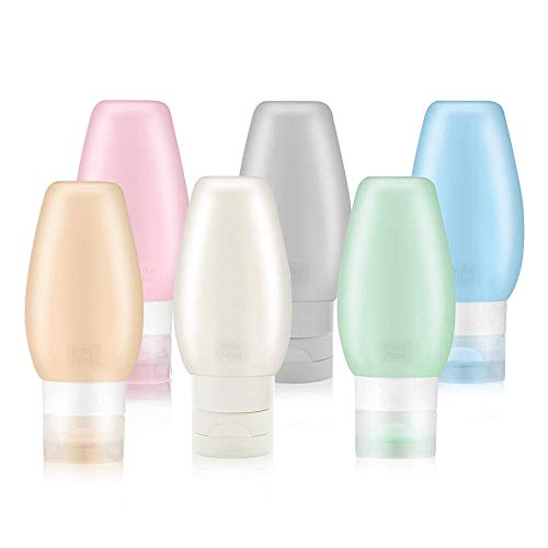 Product Cover Travel Bottles TSA Approved, Uerstar 3oz Leak Proof Travel Accessories BPA Free Silicone Cosmetic Travel Size Toiletry Containers for Shampoo Lotion Soap