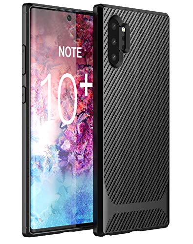 Product Cover Galaxy Note 10 Plus/Pro/5G Case, SNOWFOX Thin Soft & Flexible TPU, Anti Slip & Anti Drop Phone Cover Case Protection for Samsung Galaxy Note 10 Plus/Pro/5G - Black