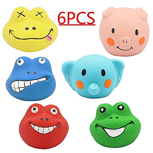 Product Cover WainbowA Latex Dog Squeaky Toys Soft Rubber Puppy Teeth Toys Funny Animal Sets Pet Interactive Fetch Play for Small Dogs(6pcs/Set)