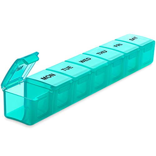 Product Cover BUG HULL Extra Large Pill Organizer for Travel, Weekly XL Pill Box, 7 Day XXL Pill Case, Oversize Daily Medicine Organizer for Vitamins, Fish Oils, Supplements