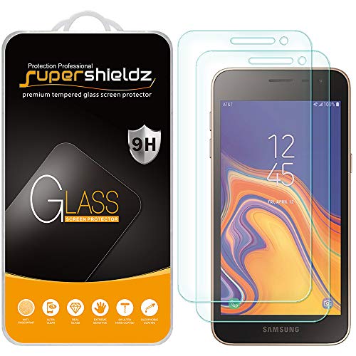 Product Cover (2 Pack) Supershieldz for Samsung (Galaxy J2 Shine) Tempered Glass Screen Protector, Anti Scratch, Bubble Free