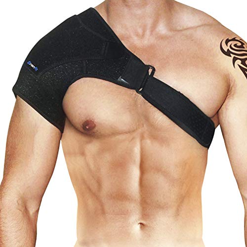 Product Cover Shoulder Brace & Rotator Cuff Support Brace for Men & Women by BRANFIT, Shoulder Compression Sleeve with Pressure Pad is Ideal for Dislocated AC Joint, Labrum Tear & Frozen Shoulder Pain Relief
