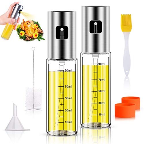 Product Cover Anmyox Olive Oil Sprayer Set, 100ml 5 IN 1 Oil Dispenser Glass Bottle for BBQ Salad Cooking Roasting Grilling Baking(2 PCs)