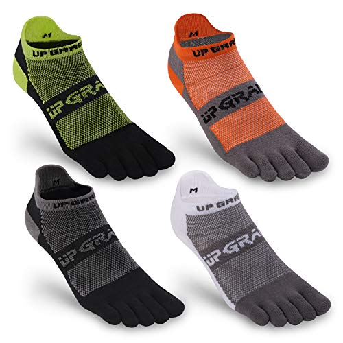 Product Cover UGUPGRADE Toe Socks, Everyday Run Midweight Low Cut Ankle Lycra Toesocks with Heel Tab for Men Women