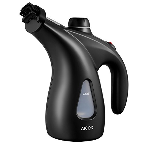 Product Cover Steamer for Clothes, AICOK 950W 30S Fast Heat-up Handheld Garment Steamer for Travel, 2019 New Upgrade 200ML (7.04 oz) Large Water Tank Portable Mini Steamer, Black