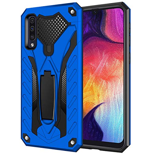 Product Cover AFARER Samsung Galaxy A50 case,Military Grade 12ft Drop Tested Protective Case with Kickstand,Military Armor Dual Layer Protective Cover Compatible with Samsung Galaxy A50 6.4 inch Blue