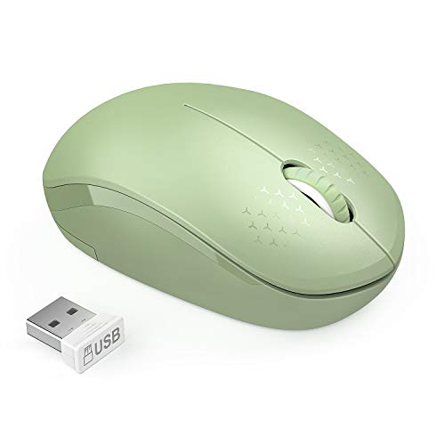 Product Cover seenda Wireless Mouse, 2.4G Noiseless Mouse with USB Receiver Portable Computer Mice for PC, Tablet, Laptop with Windows System (Olive Green)