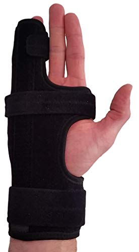 Product Cover Metacarpal Finger Splint Hand Brace - Hand Brace & Metacarpal Support for Broken Fingers, Wrist & Hand Injuries or Little Finger Fracture (Right - Small/Med)
