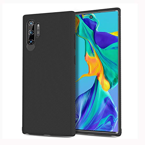 Product Cover for Samsung Galaxy Note 10+ Case Lxlfcase Soft TPU Scratch Resistant Anti-Fingerprint Skin Silicone Protector Phone Cases Cover for Samsung Galaxy Note 10+ 5G (Black)
