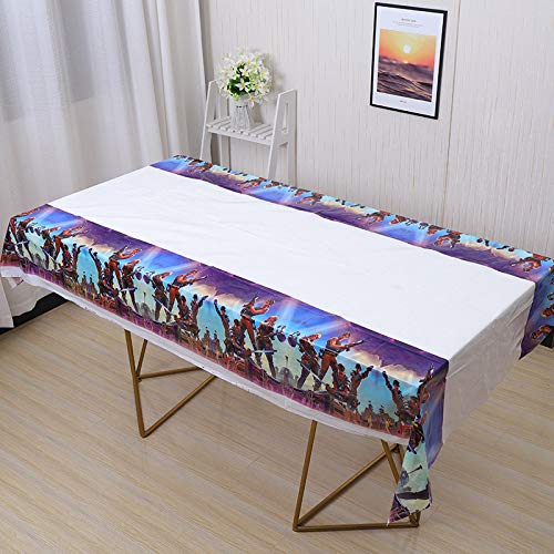 Product Cover Battle Royale Plastic Tablecloth 86 x 51 inches Disposable Tablecover Video Game Birthday Party Supplies Decorations for Kid Boy Baby Shower Rectangle Tables 1 Pack
