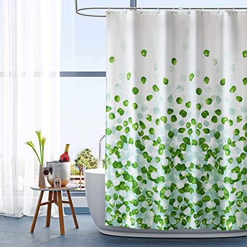 Product Cover ARICHOMY Shower Curtain Bathroom Fabric Curtains Set Waterproof Colorful Funny with Standard Size 72 by 72 (Green)