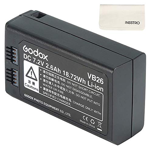 Product Cover Godox VB26 Battery Replacement 2600mAh - DC 7.2V Lithium Battery Pack for Godox V1S V1C V1N V1F V1O V1P Round Head Flash Speedlite