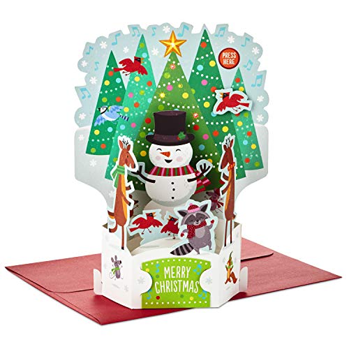 Product Cover Hallmark Paper Wonder Pop Up Christmas Card with Lights and Music (Plays Rockin' Around The Christmas Tree)