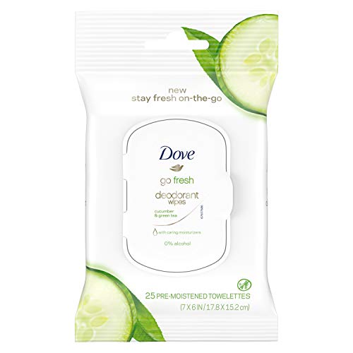 Product Cover DOVE WOMENS DEO Go Fresh Deodorant Wipes Cucumber & Green Tea 25ct, Pack of 3