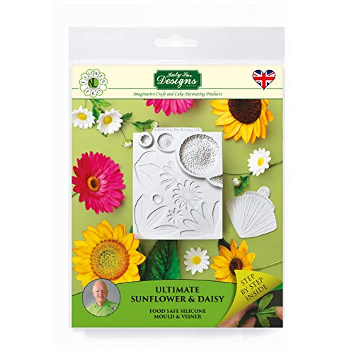 Product Cover Ultimate Sunflower & Daisy Veiner, Silicone Sugarpaste Icing Mold, Flower Pro by Nicholas Lodge for Cake Decorating, Crafts, Cupcakes, Sugarcraft, Candies and Clay, Food Safe Approved, Made in the UK